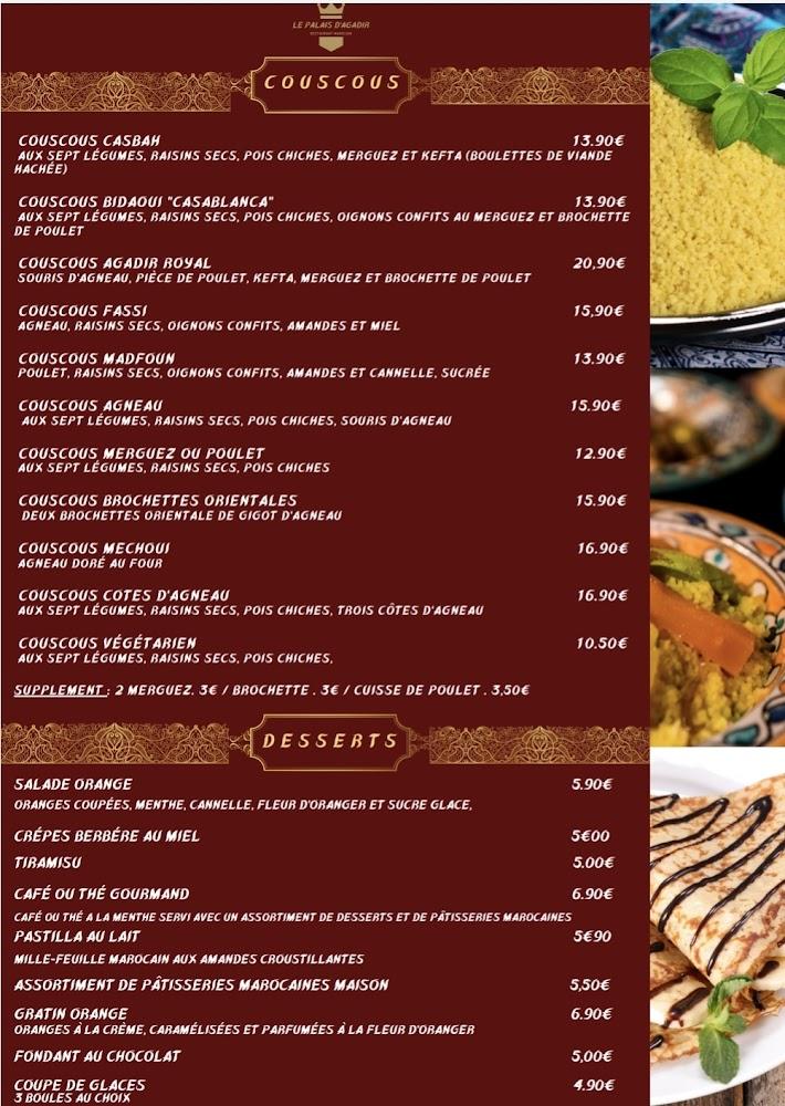 Le palais d'Agadir - Menu Image 1
